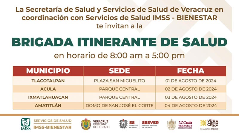 Brigadas Itinerantes de Salud en varios municipios