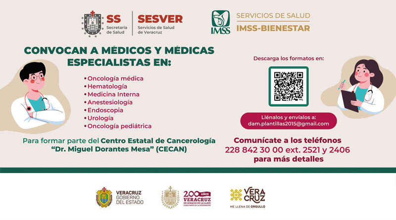 Convocatoria a médicos y médicas especialistas